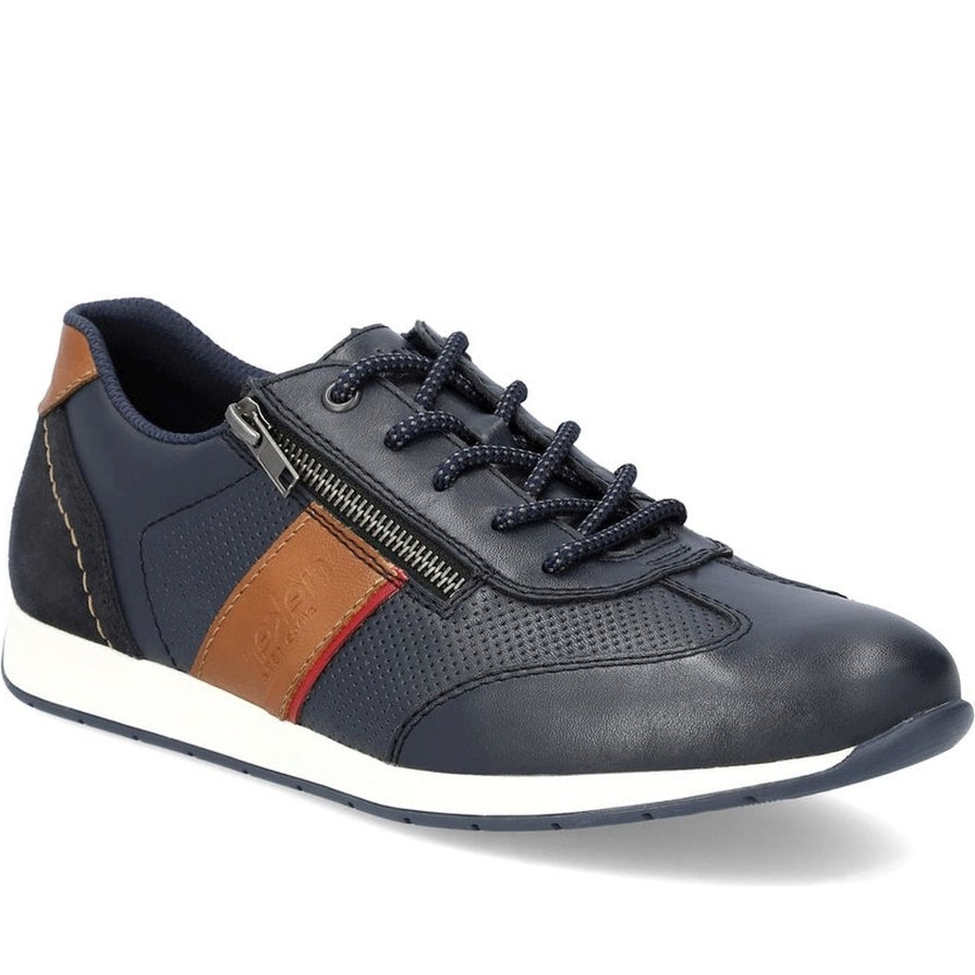 Rieker mens blue leisure trainers | Vilbury London