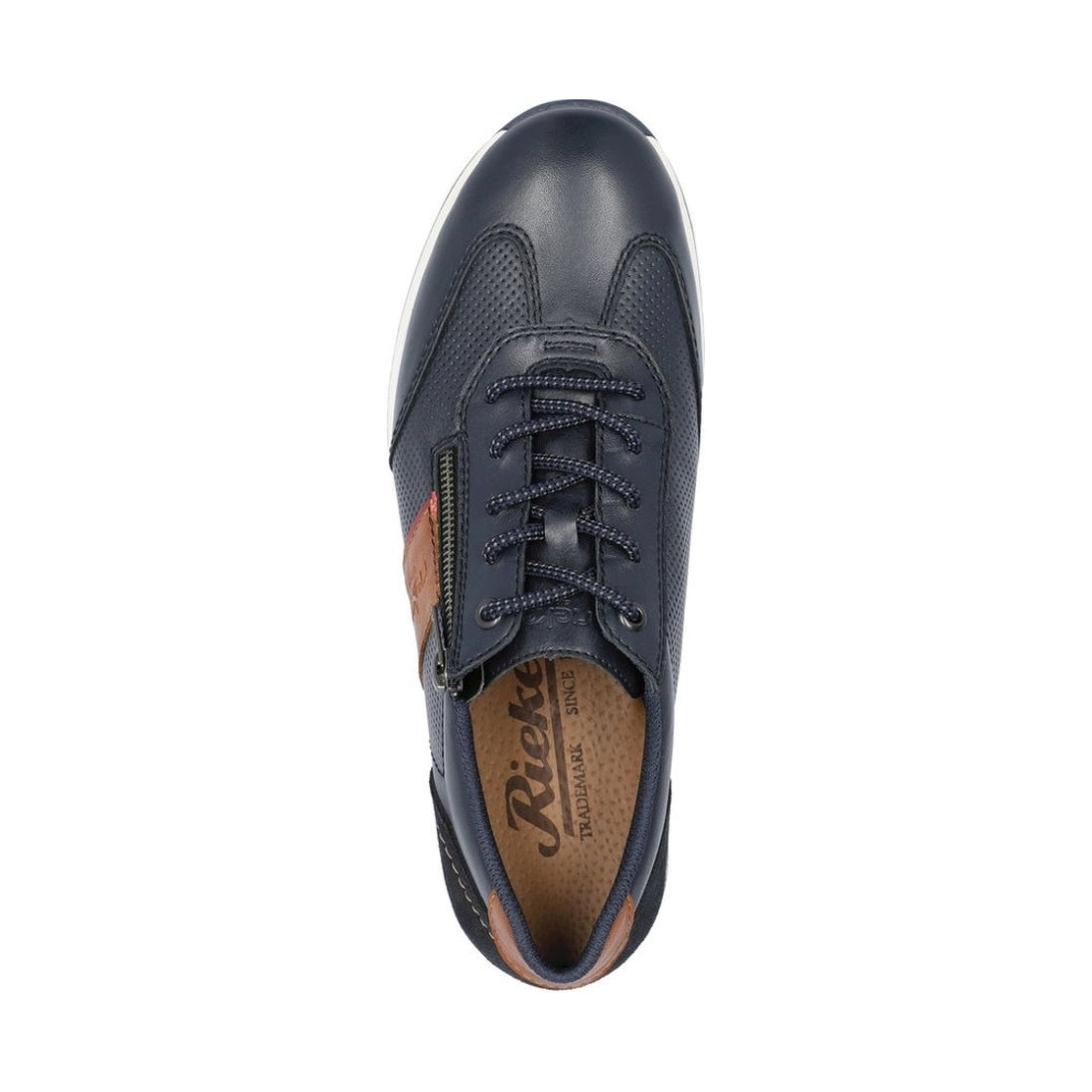 Rieker mens blue leisure trainers | Vilbury London