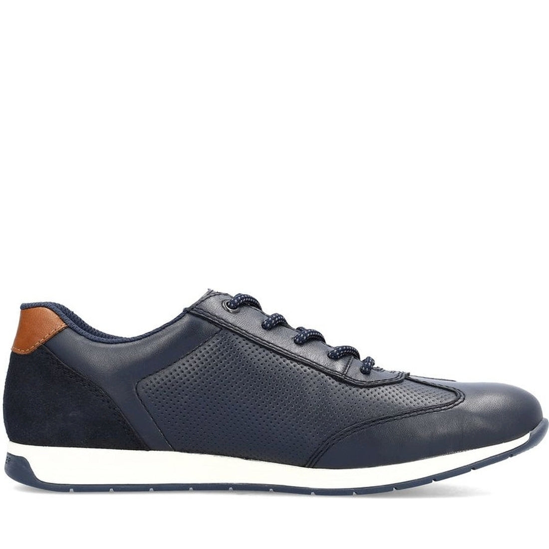 Rieker mens blue leisure trainers | Vilbury London