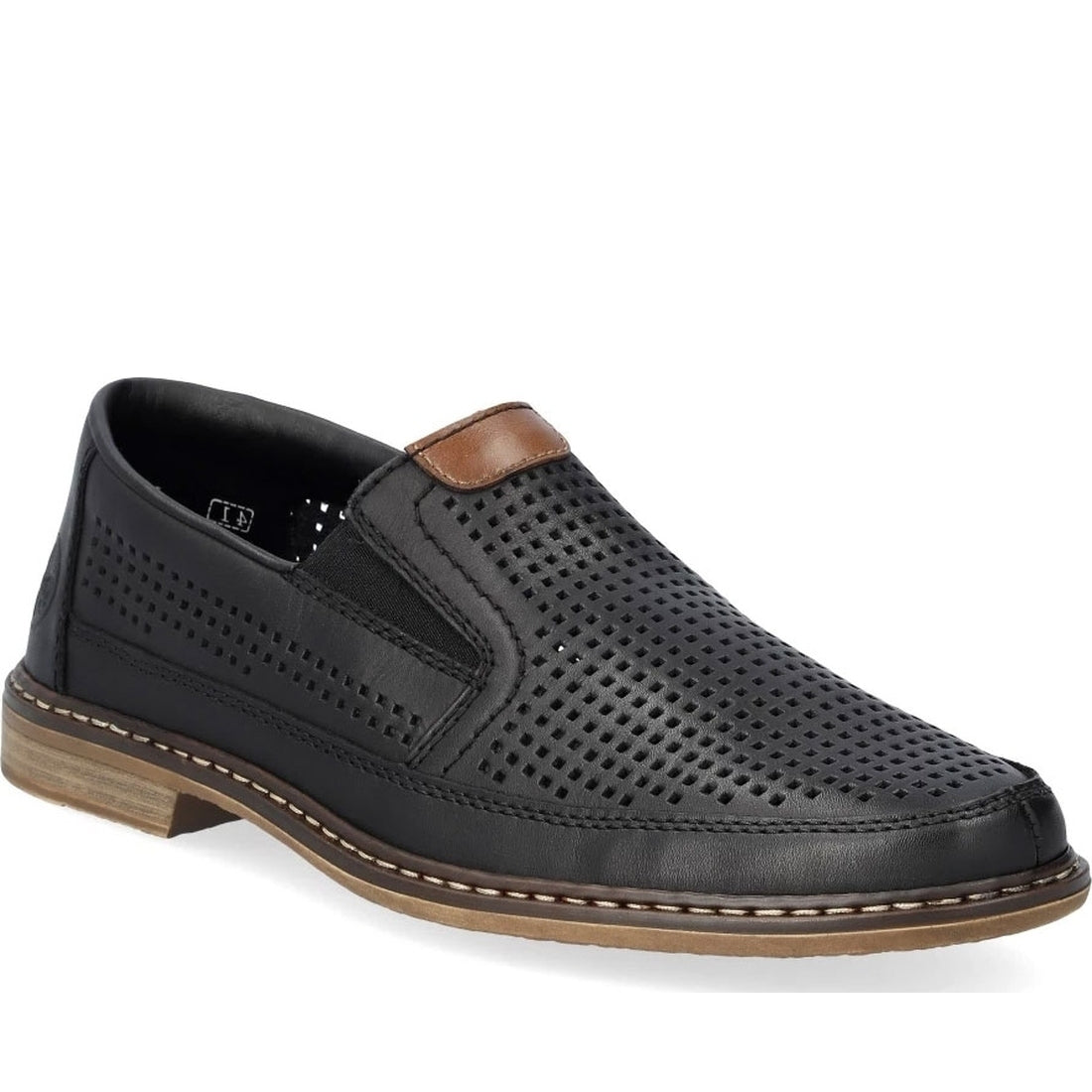 Rieker mens black classic closed formal | Vilbury London