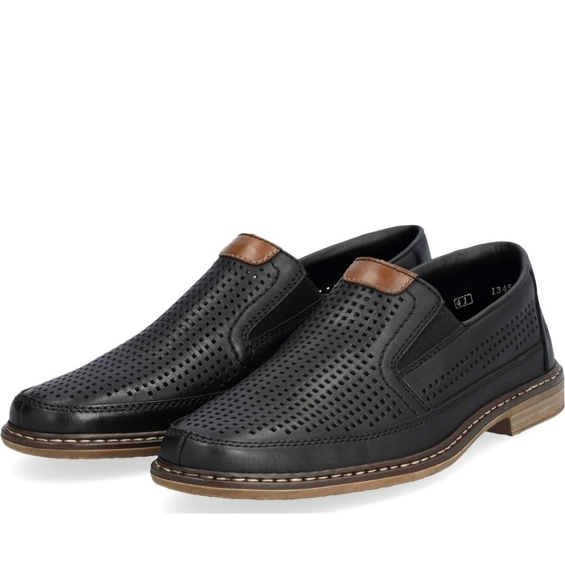 Rieker mens black classic closed formal | Vilbury London