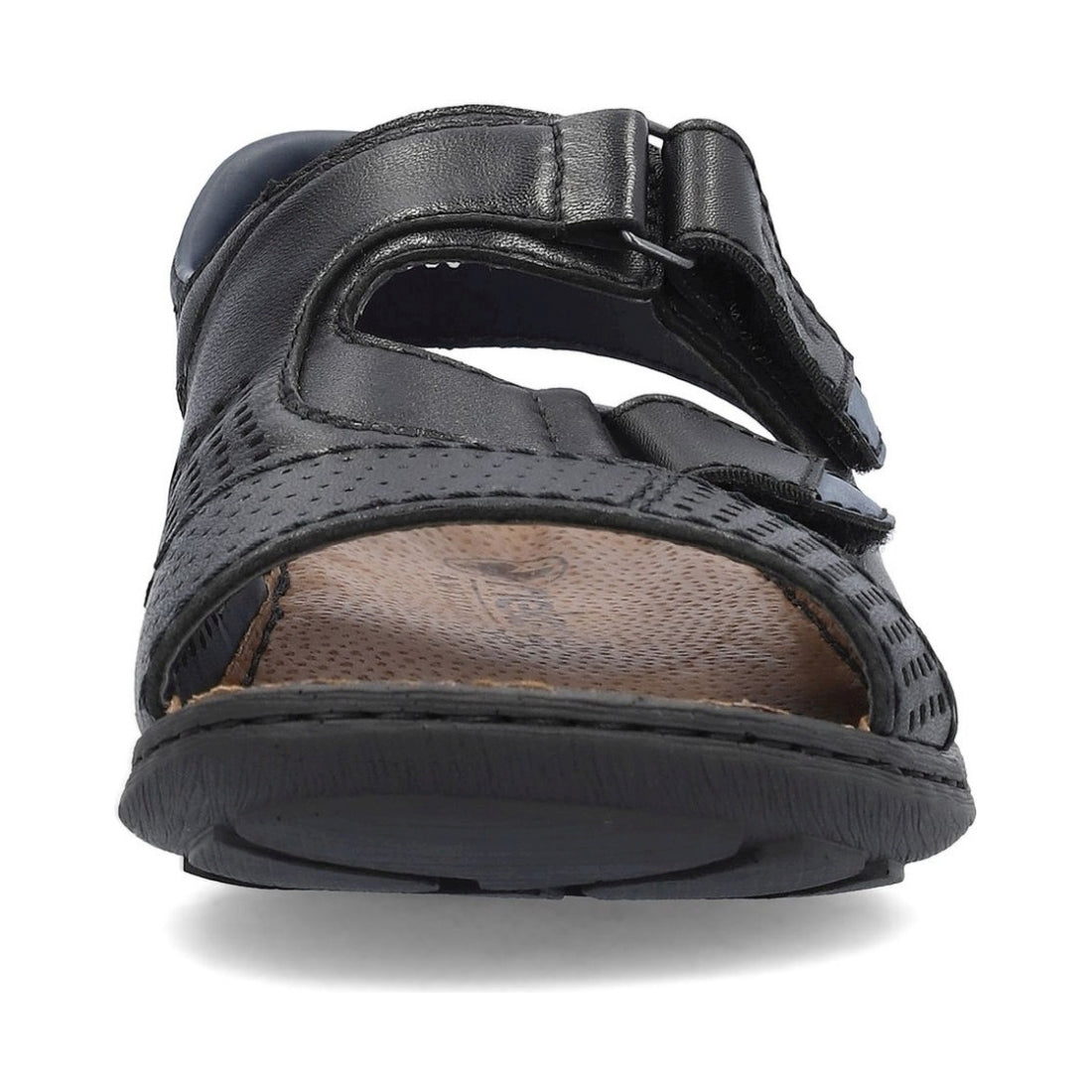 Rieker mens black casual open sandals | Vilbury London