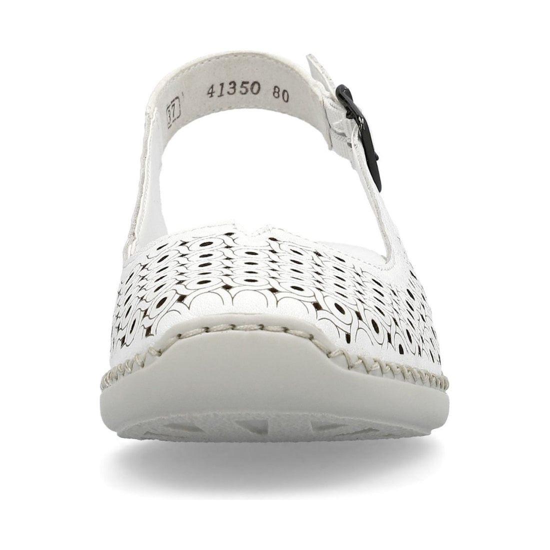 Rieker womens white casual part-open sandals | Vilbury London