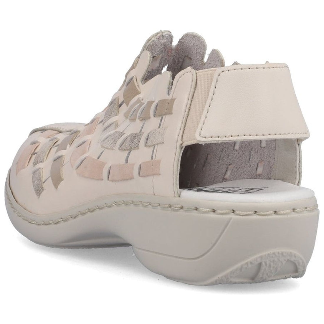 Rieker womens beige casual part-open sandals | Vilbury London