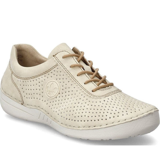 Rieker womens beige leisure trainers | Vilbury London