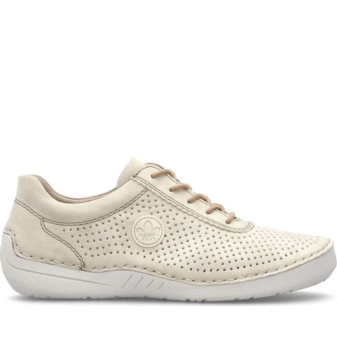 Rieker womens beige leisure trainers | Vilbury London