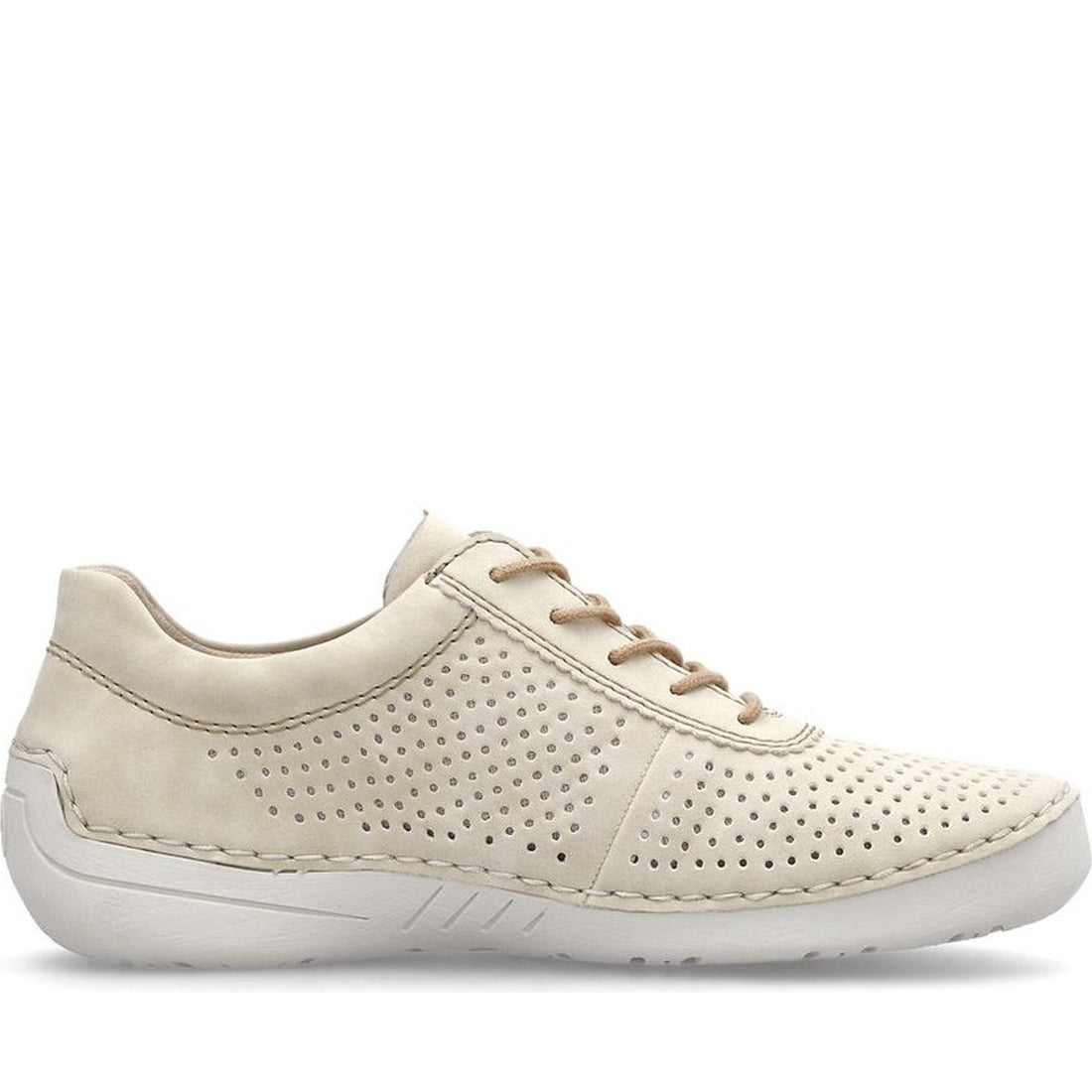 Rieker womens beige leisure trainers | Vilbury London