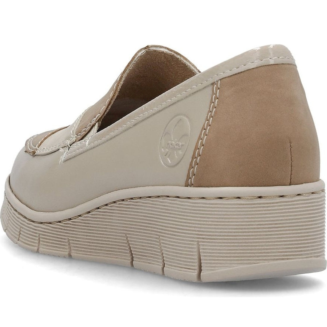 Rieker womens beige leisure trainers | Vilbury London