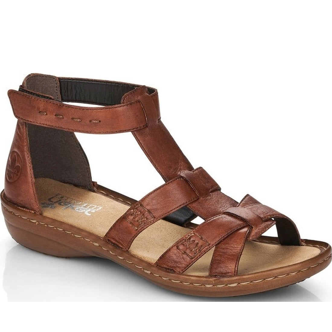 Rieker womens brown casual part-open sandals | Vilbury London