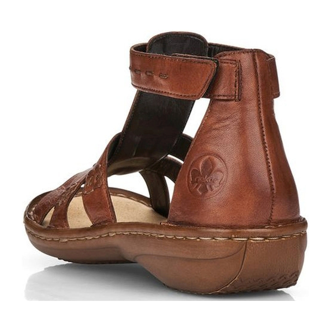 Rieker womens brown casual part-open sandals | Vilbury London