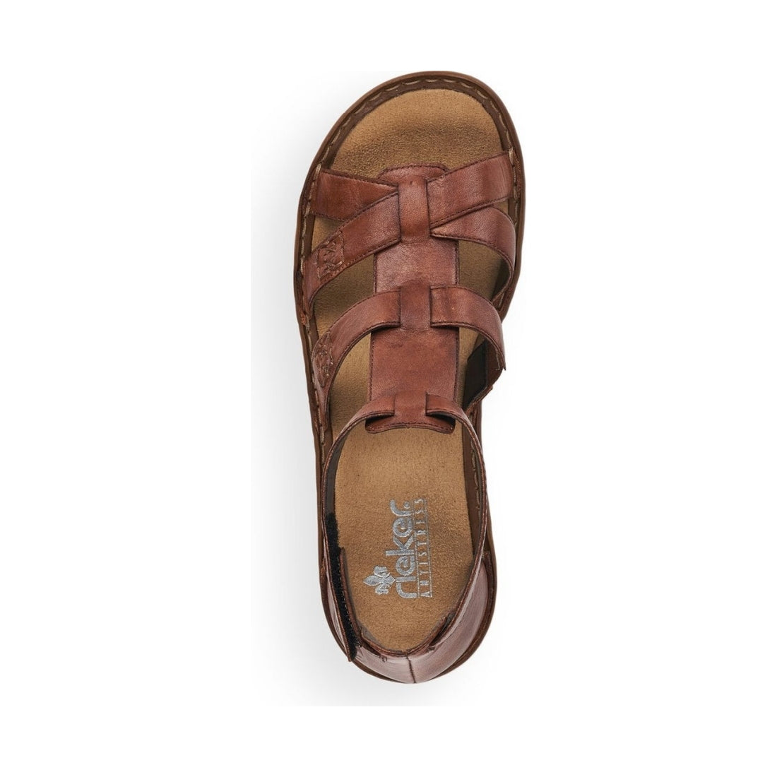 Rieker womens brown casual part-open sandals | Vilbury London