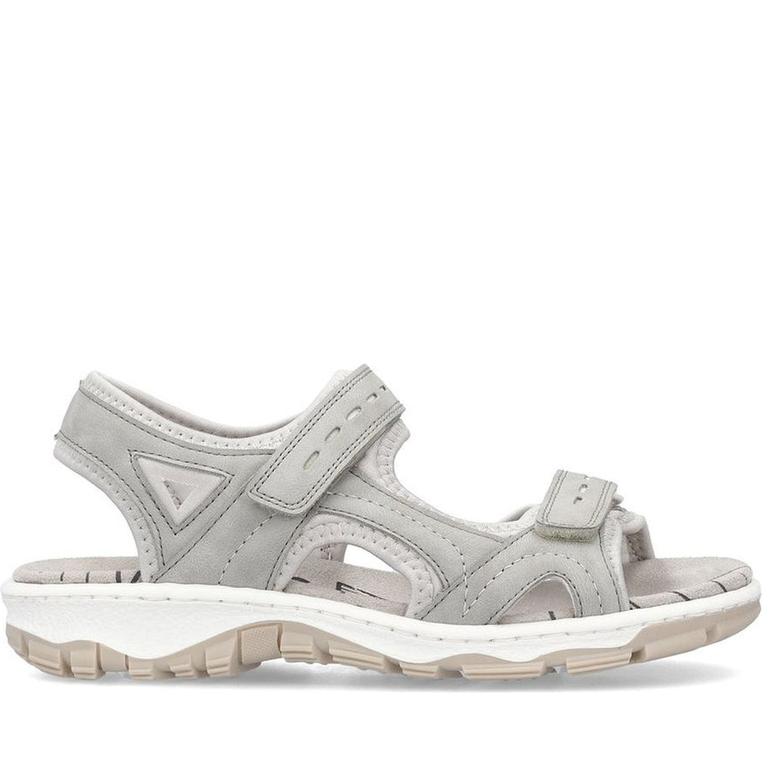 Rieker womens grey casual open sandals | Vilbury London
