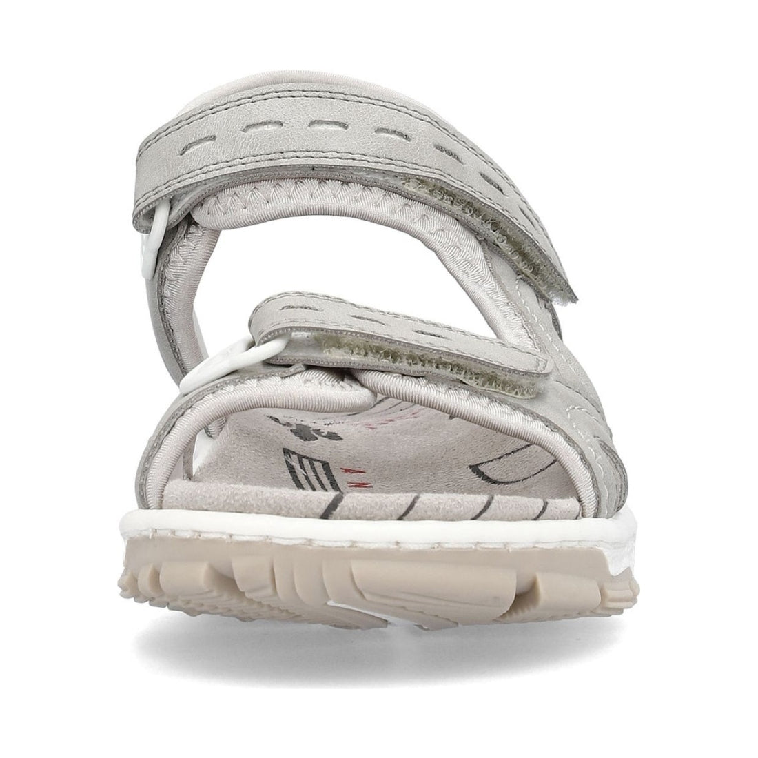 Rieker womens grey casual open sandals | Vilbury London