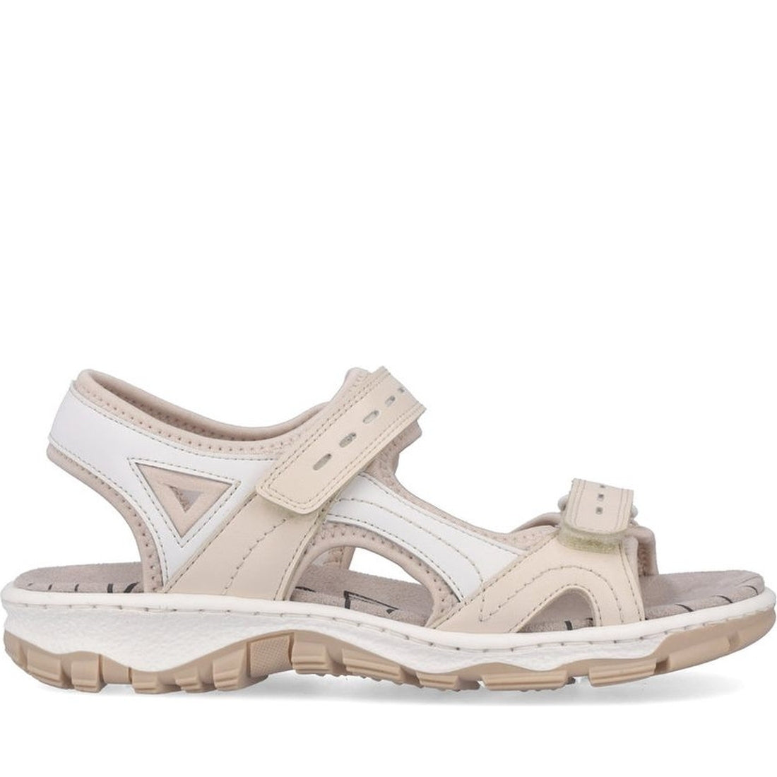 Rieker womens beige casual open sandals | Vilbury London