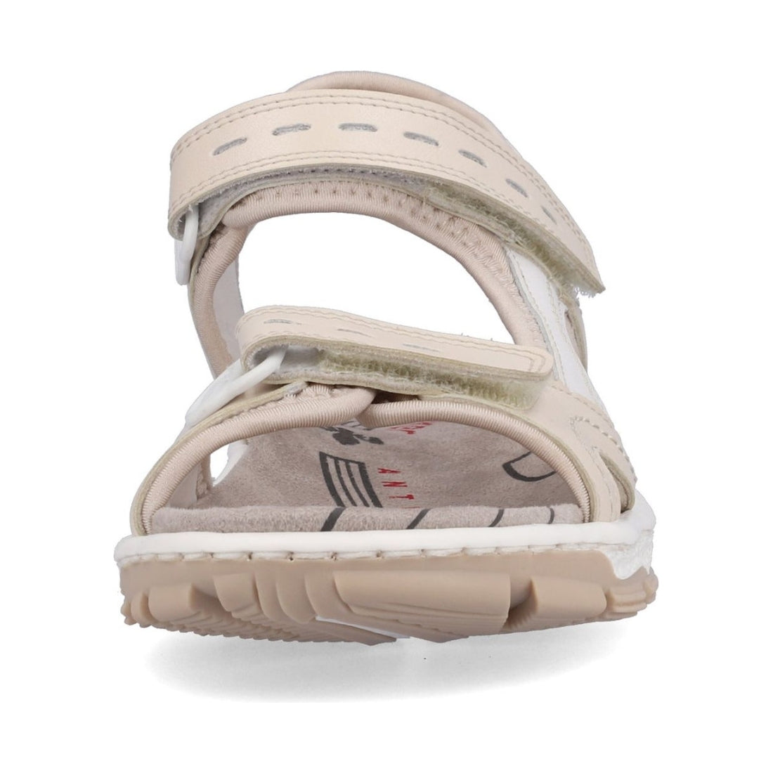 Rieker womens beige casual open sandals | Vilbury London