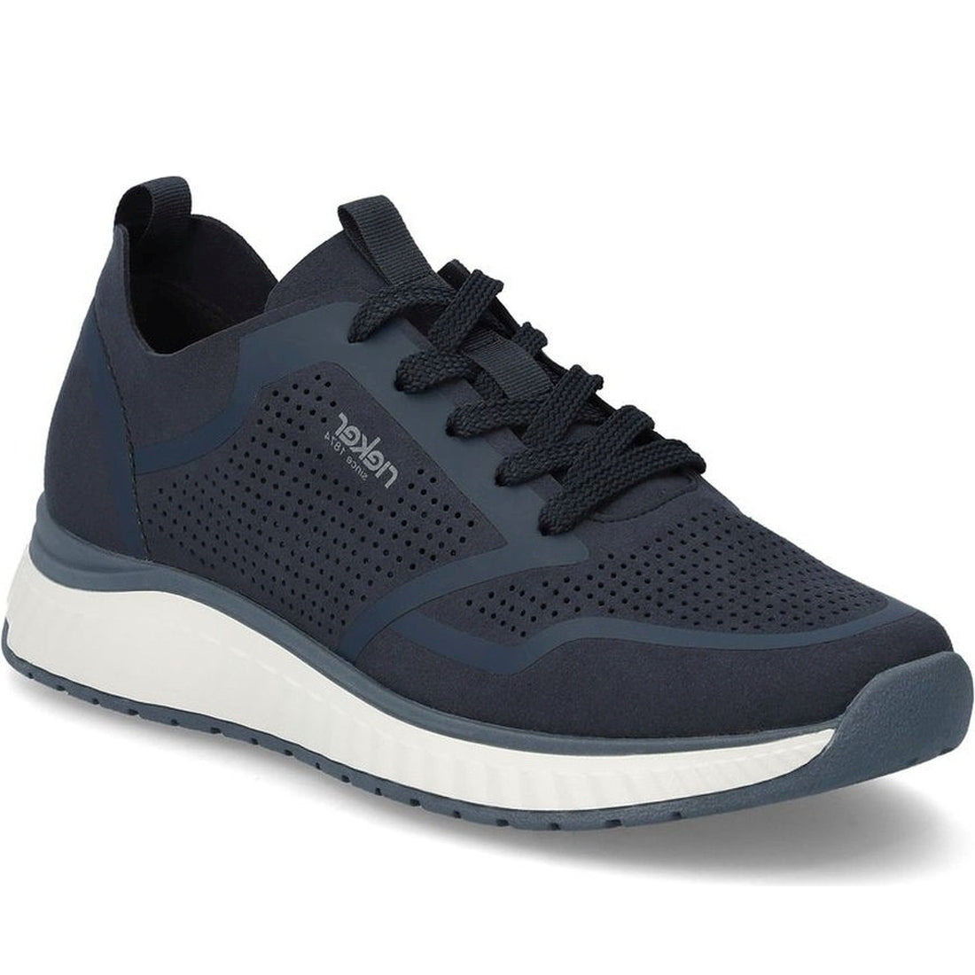 Rieker mens blue leisure trainers | Vilbury London