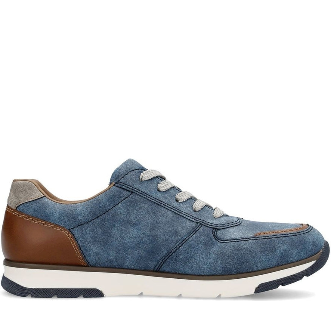 Rieker mens blue leisure trainers | Vilbury London