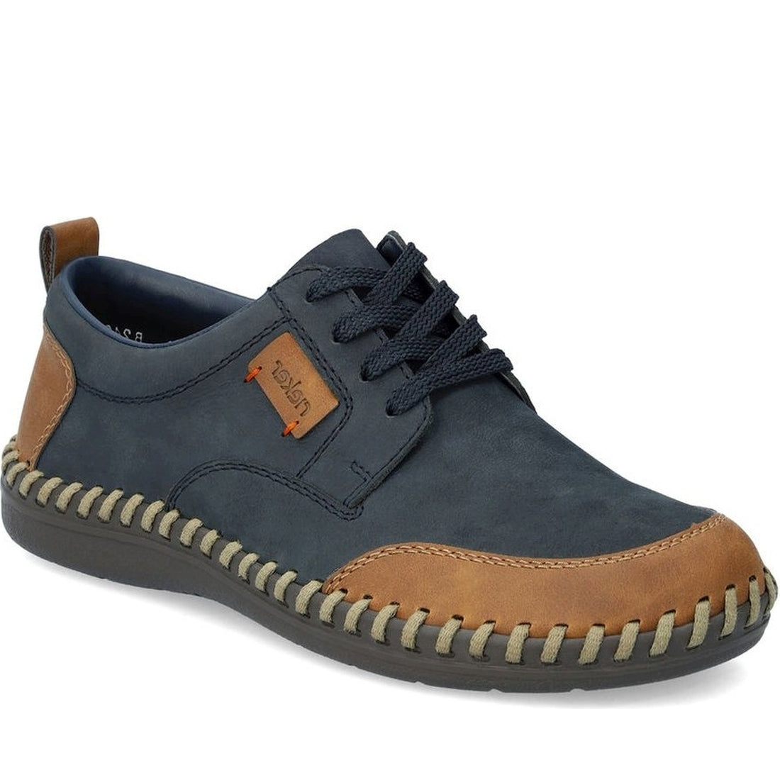 Rieker mens blue leisure trainers | Vilbury London