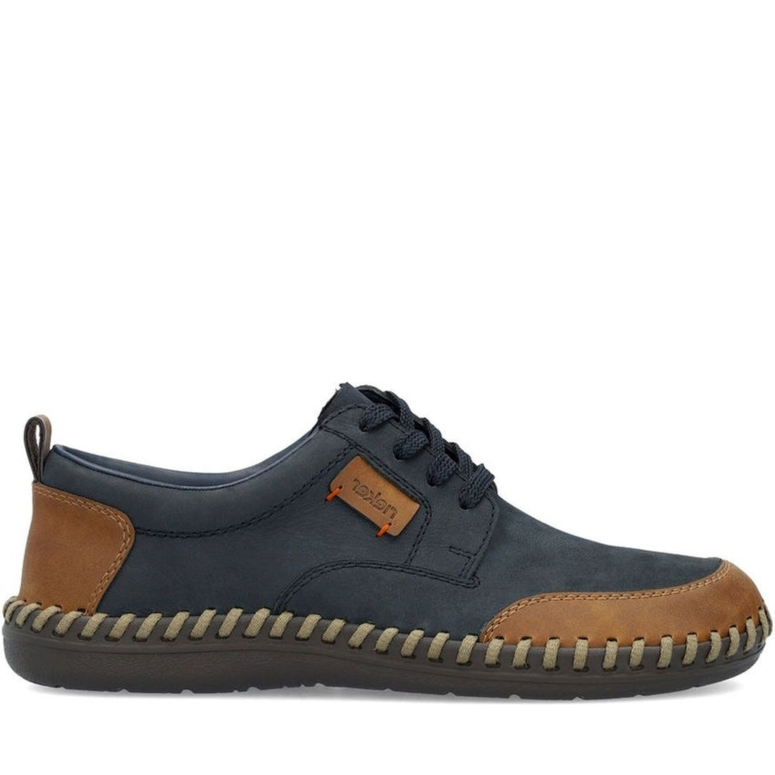 Rieker mens blue leisure trainers | Vilbury London