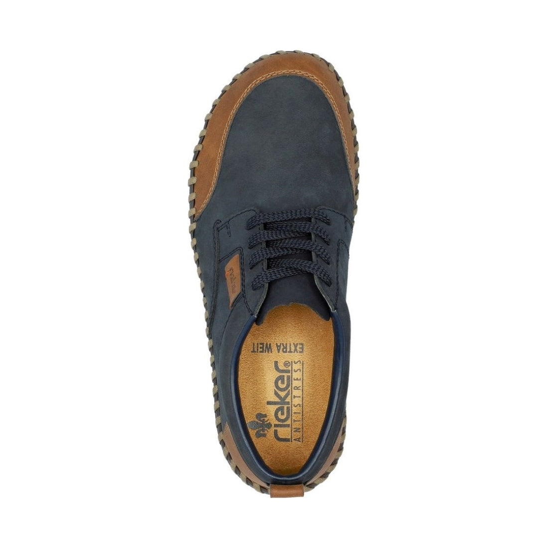 Rieker mens blue leisure trainers | Vilbury London