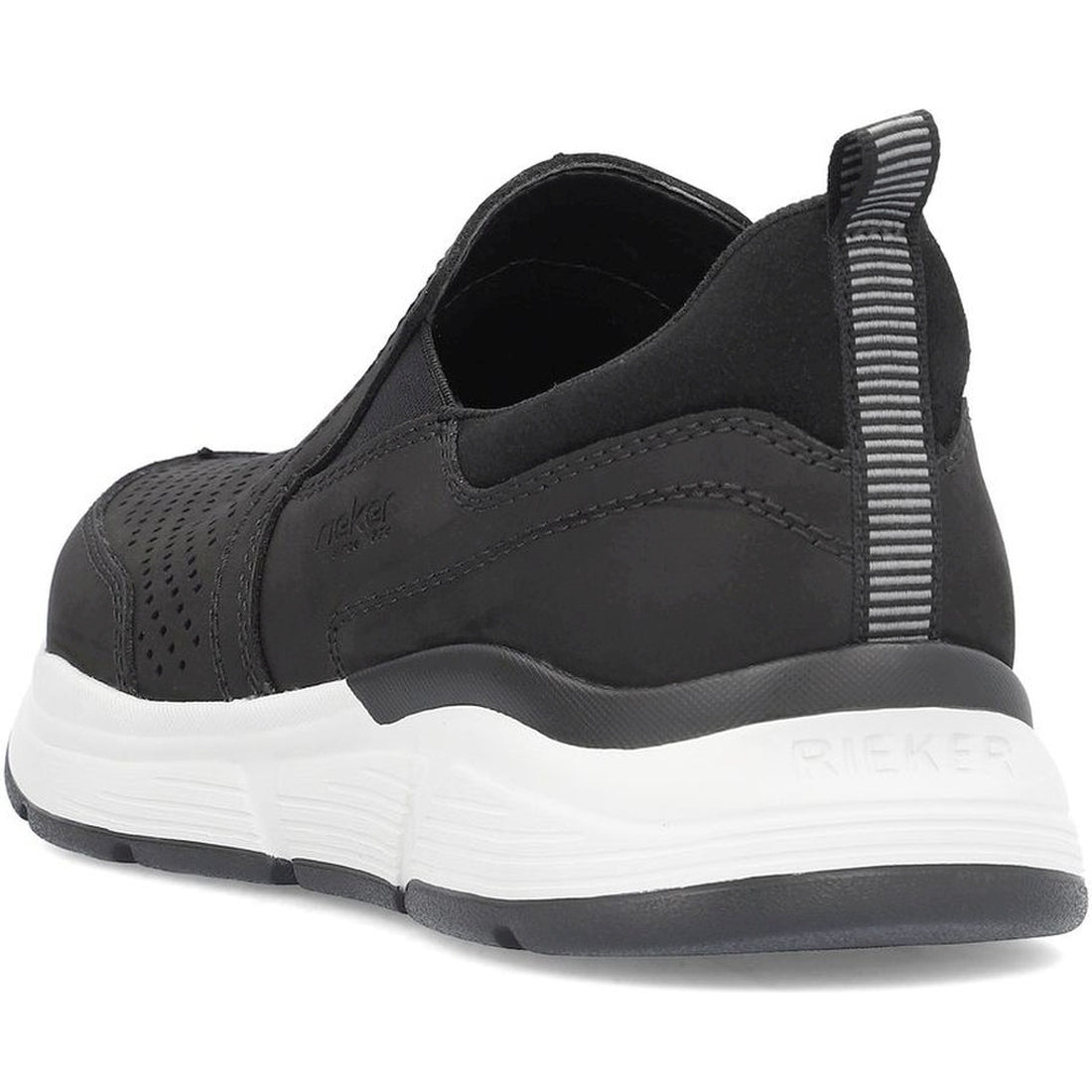 Rieker mens black leisure trainers | Vilbury London