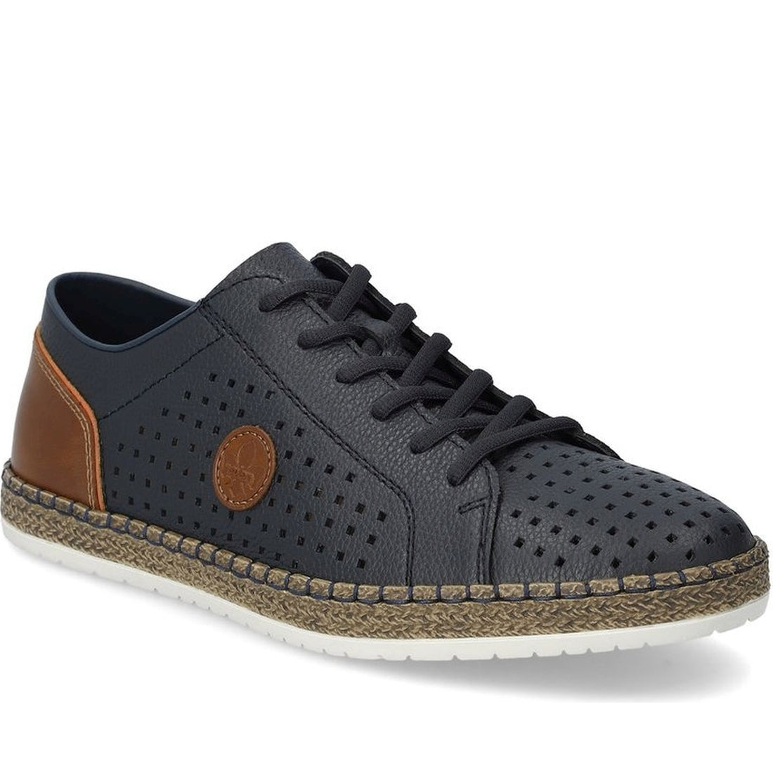 Rieker mens blue leisure trainers | Vilbury London