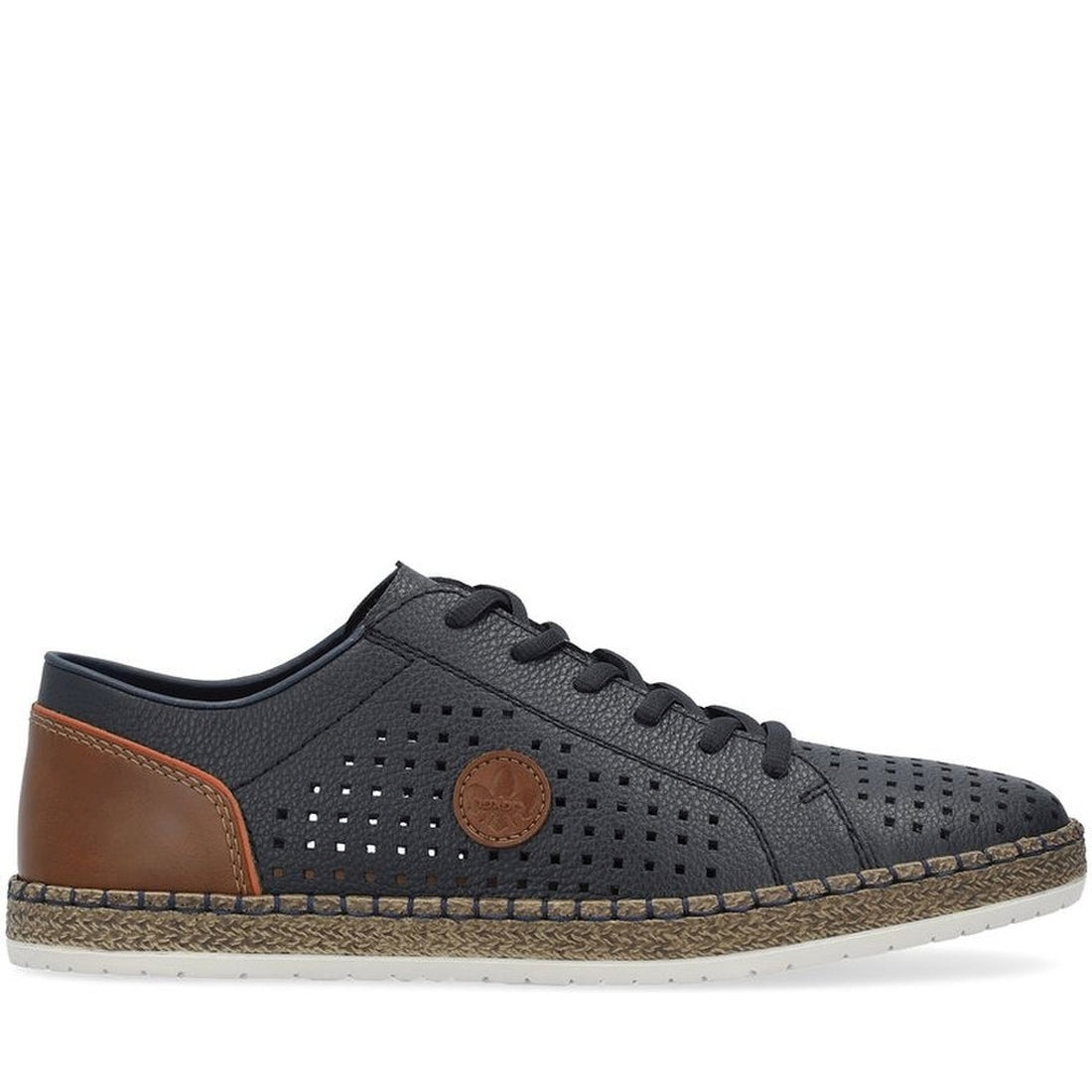 Rieker mens blue leisure trainers | Vilbury London