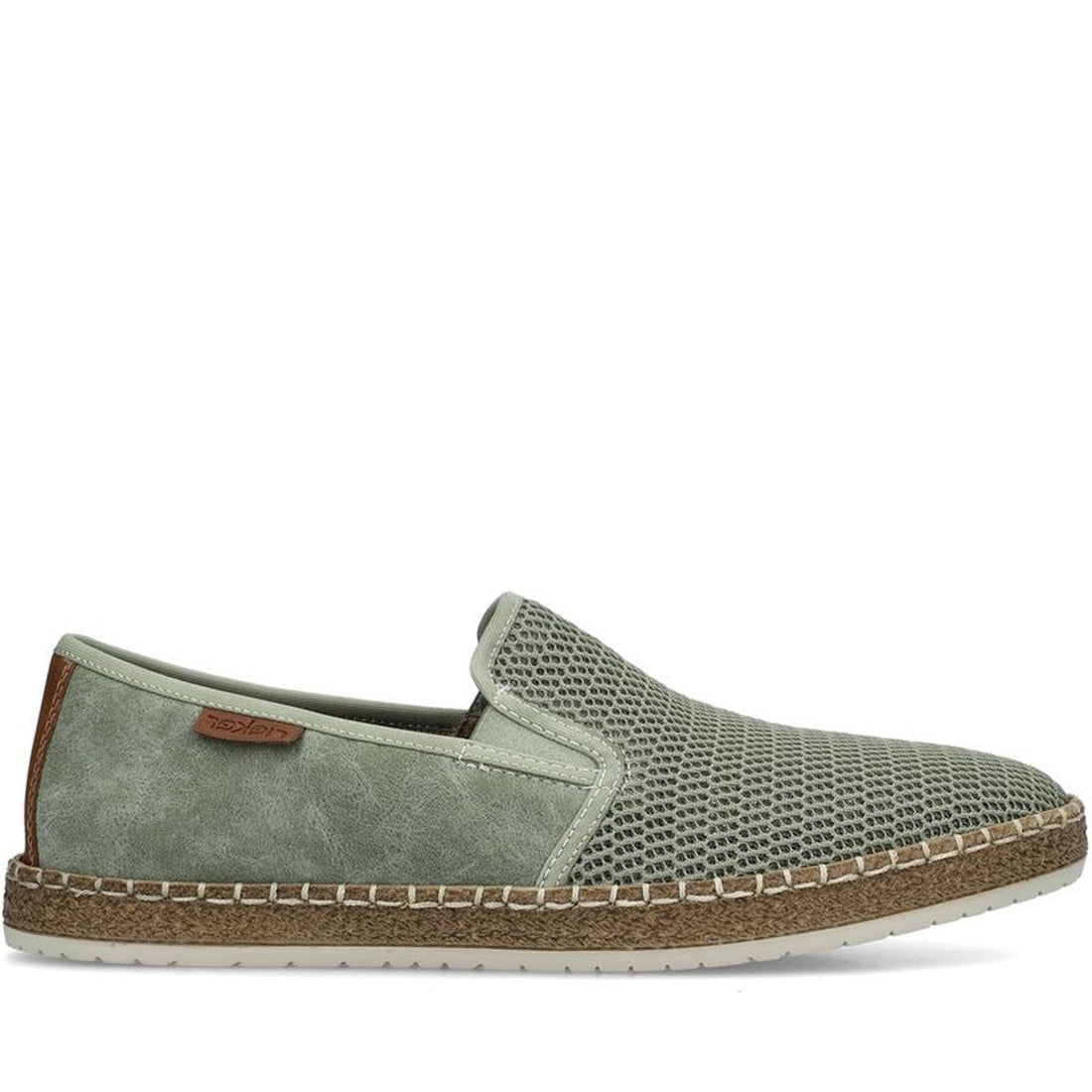 Rieker mens green leisure trainers | Vilbury London