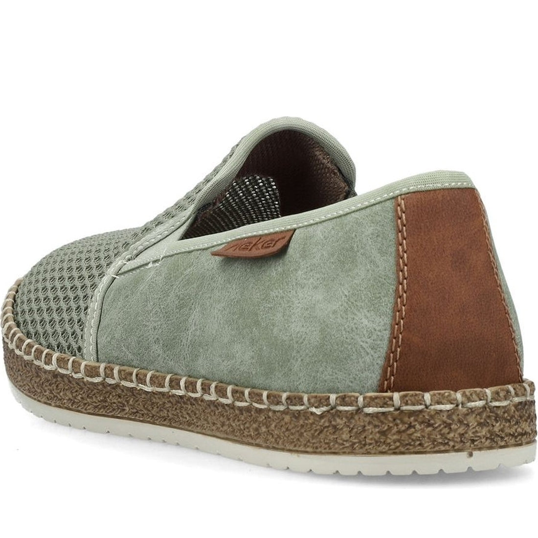 Rieker mens green leisure trainers | Vilbury London