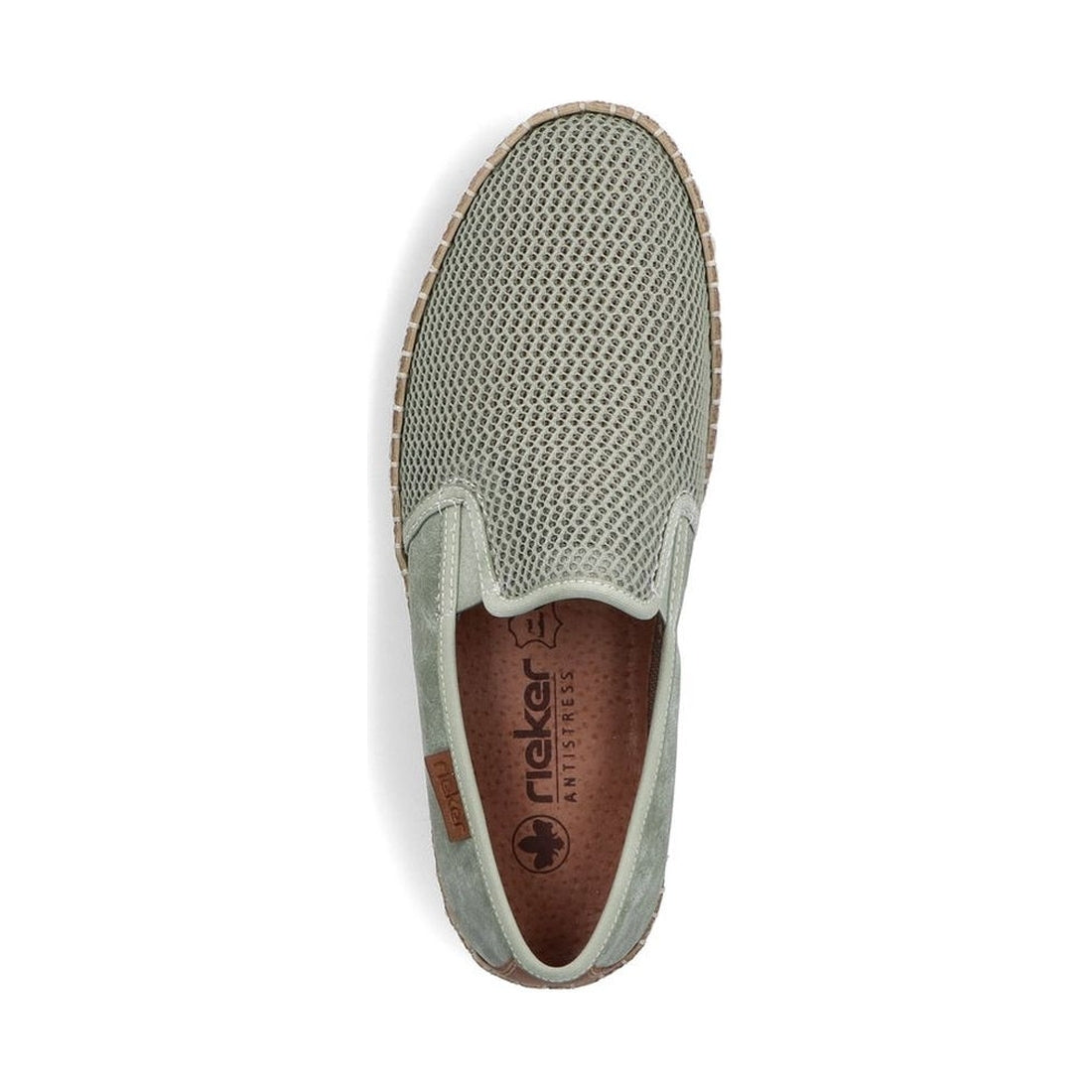 Rieker mens green leisure trainers | Vilbury London