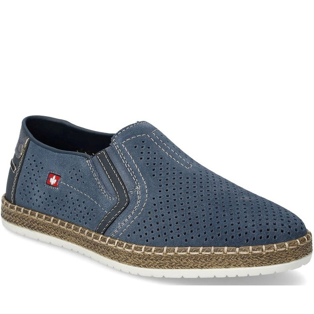Rieker mens blue leisure trainers | Vilbury London