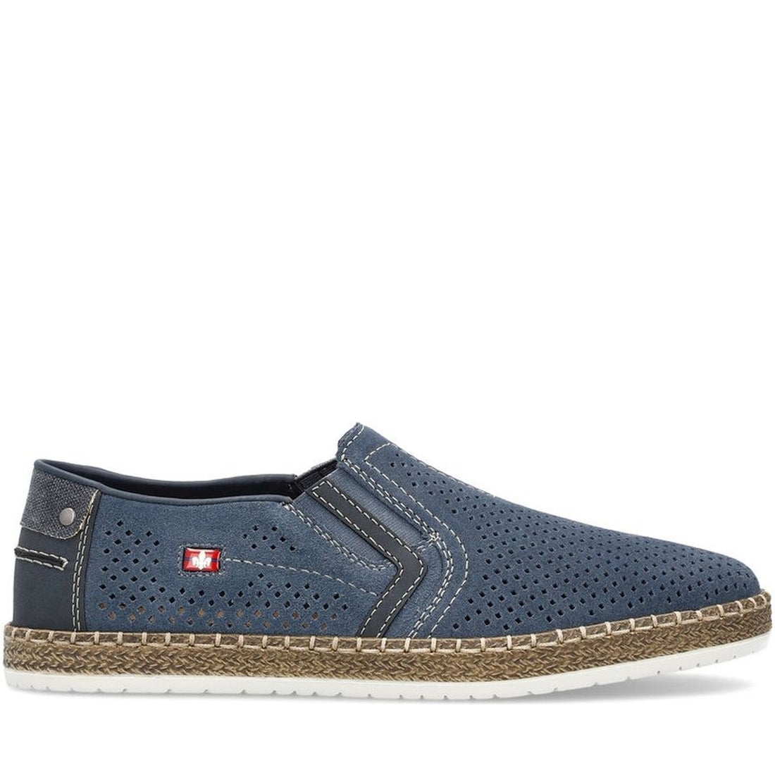 Rieker mens blue leisure trainers | Vilbury London