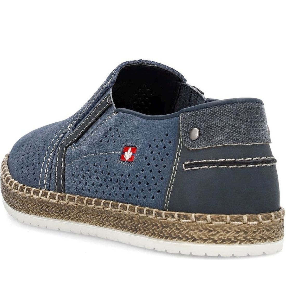 Rieker mens blue leisure trainers | Vilbury London