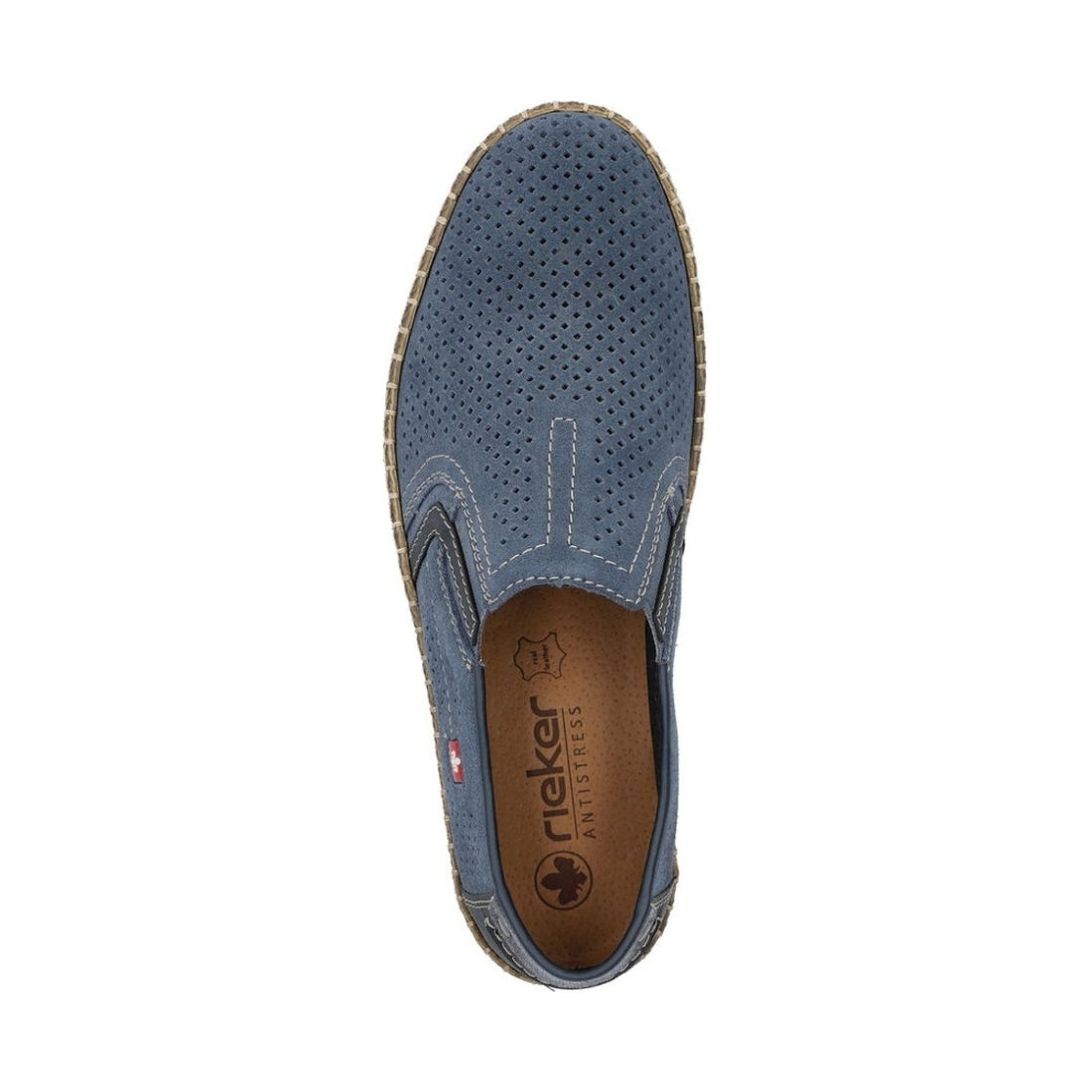 Rieker mens blue leisure trainers | Vilbury London