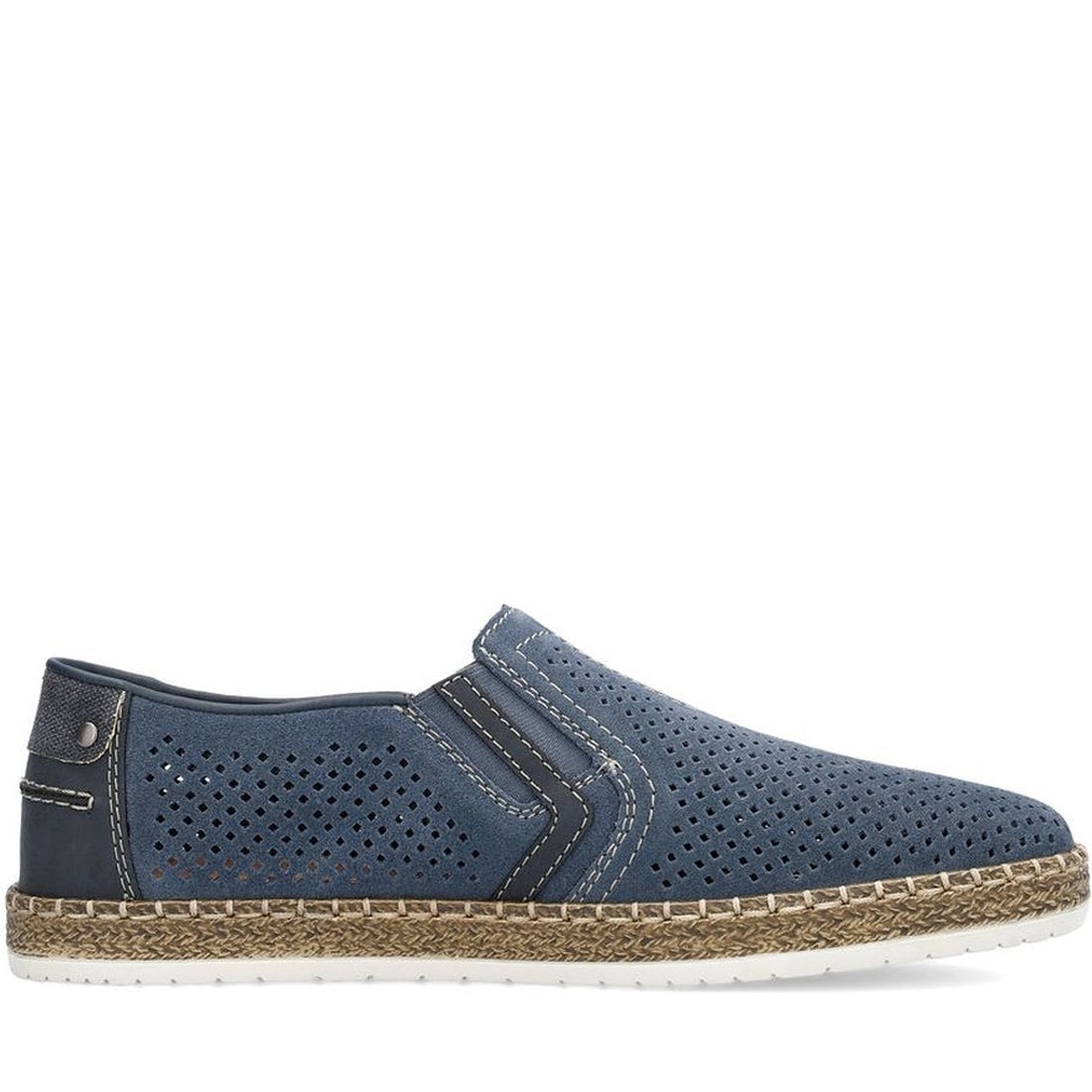 Rieker mens blue leisure trainers | Vilbury London