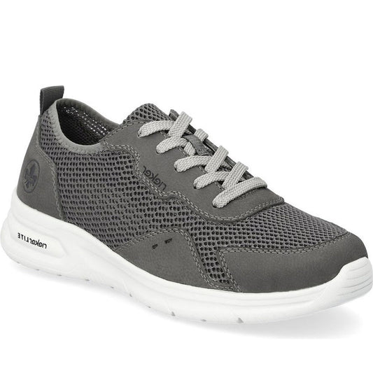 Rieker mens grey leisure trainers | Vilbury London