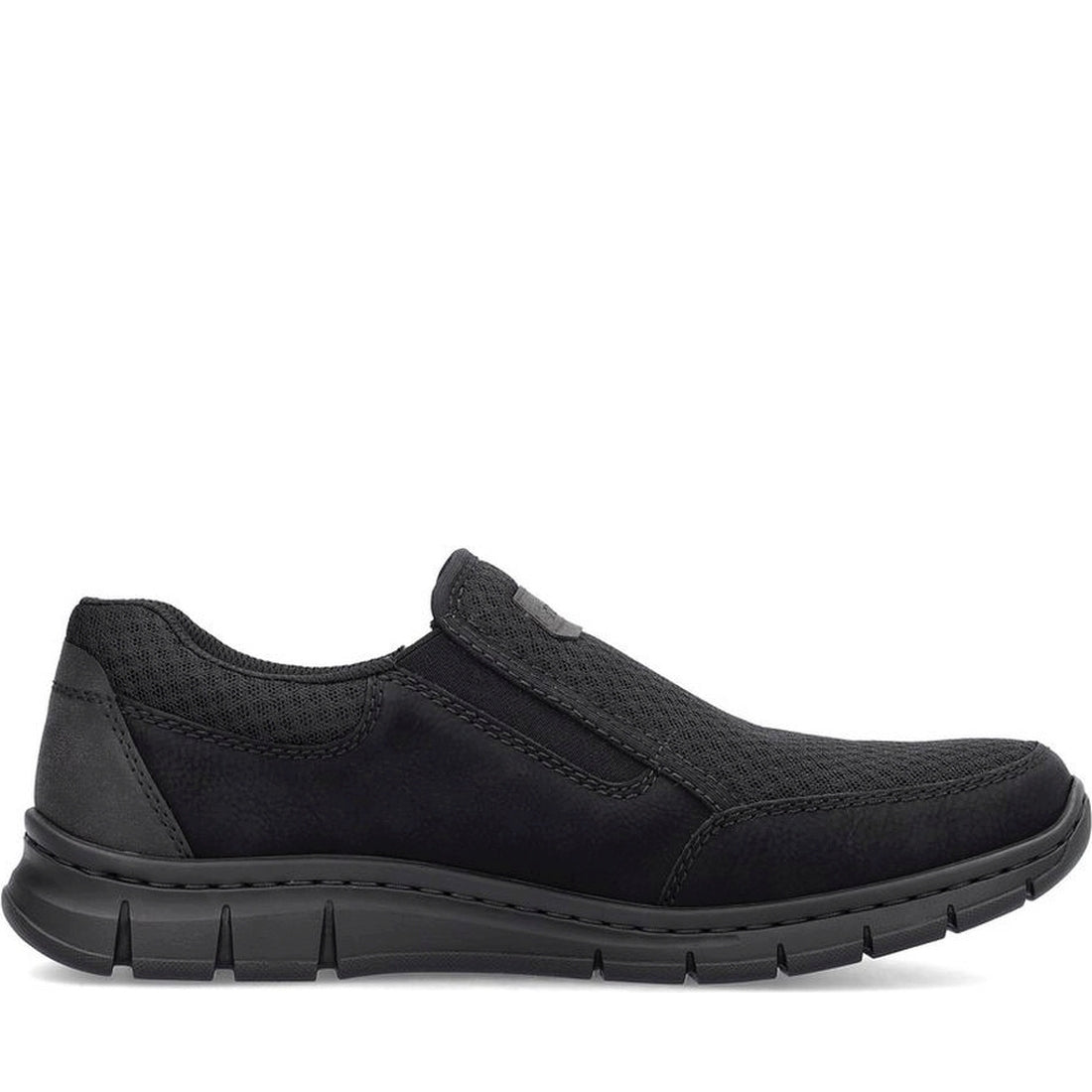 Rieker mens black leisure trainers | Vilbury London