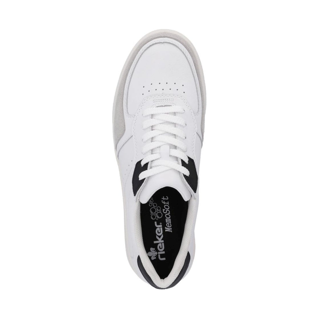 Rieker mens white leisure trainers | Vilbury London