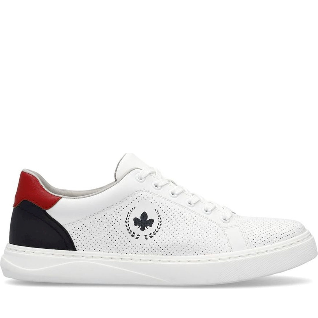 Rieker mens white leisure trainers | Vilbury London