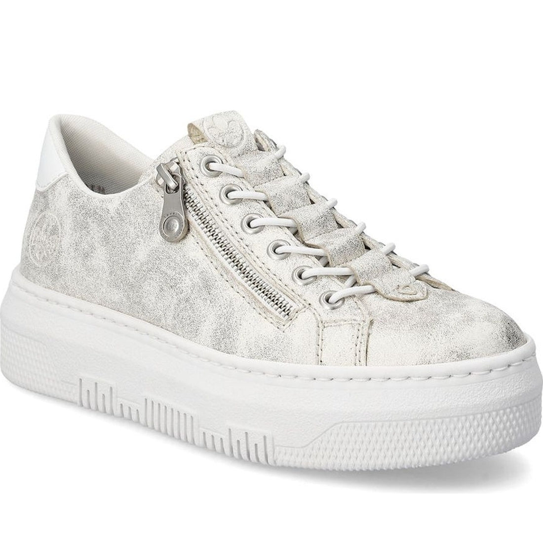 Rieker womens white leisure trainers | Vilbury London