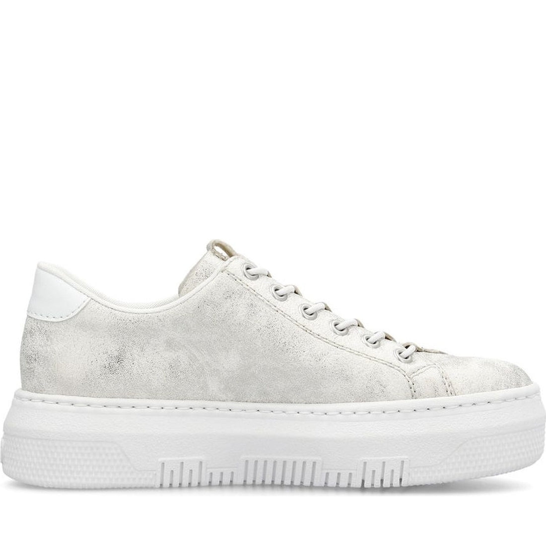 Rieker womens white leisure trainers | Vilbury London