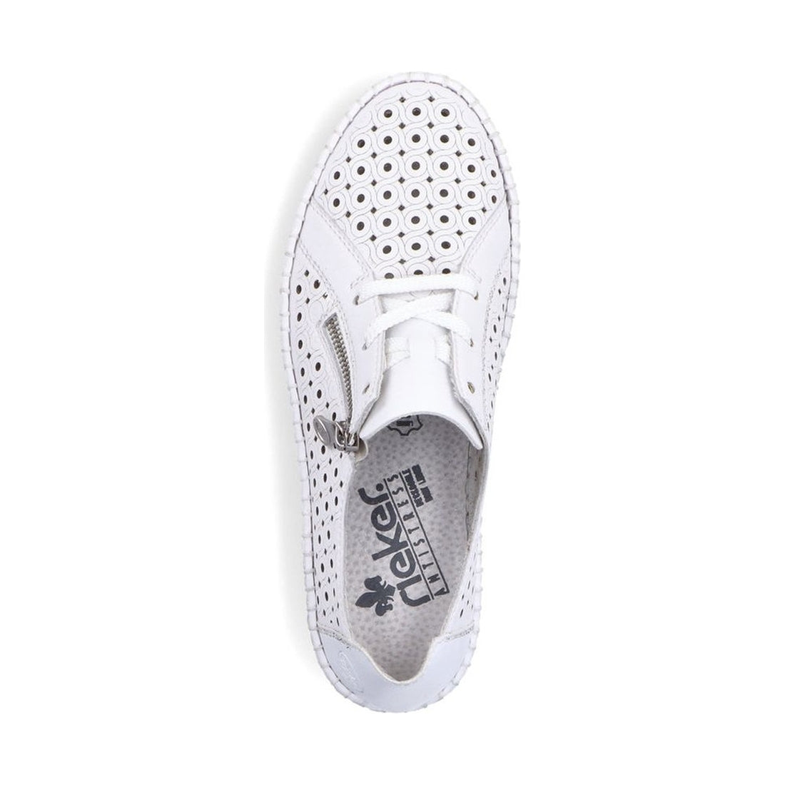 Rieker womens white leisure trainers | Vilbury London