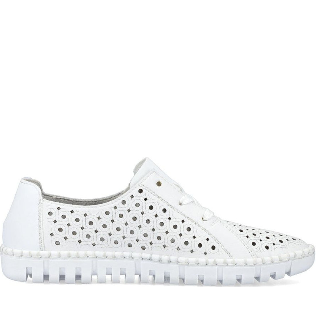 Rieker womens white leisure trainers | Vilbury London