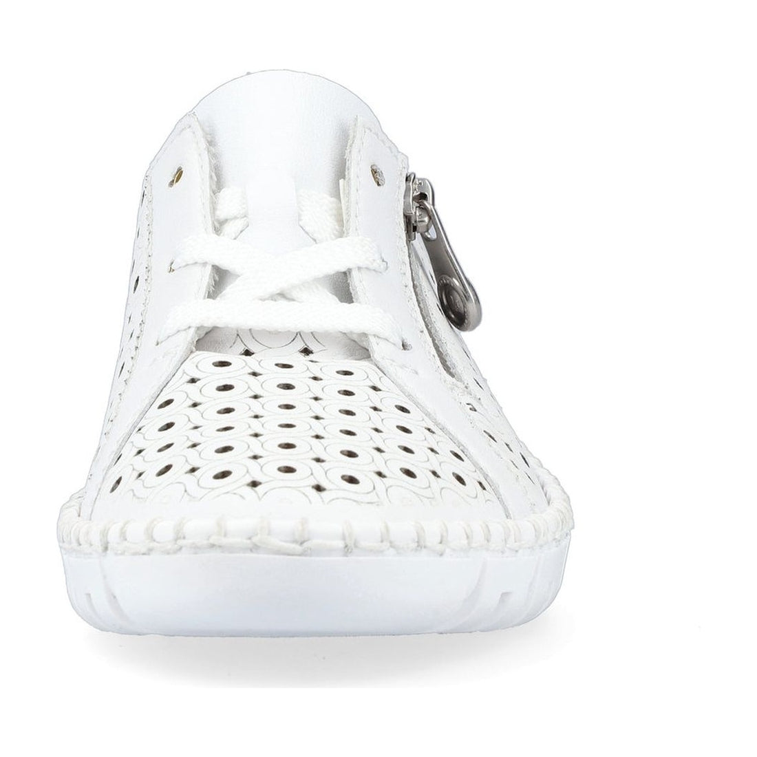Rieker womens white leisure trainers | Vilbury London