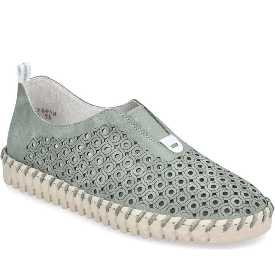 Rieker womens green leisure trainers | Vilbury London