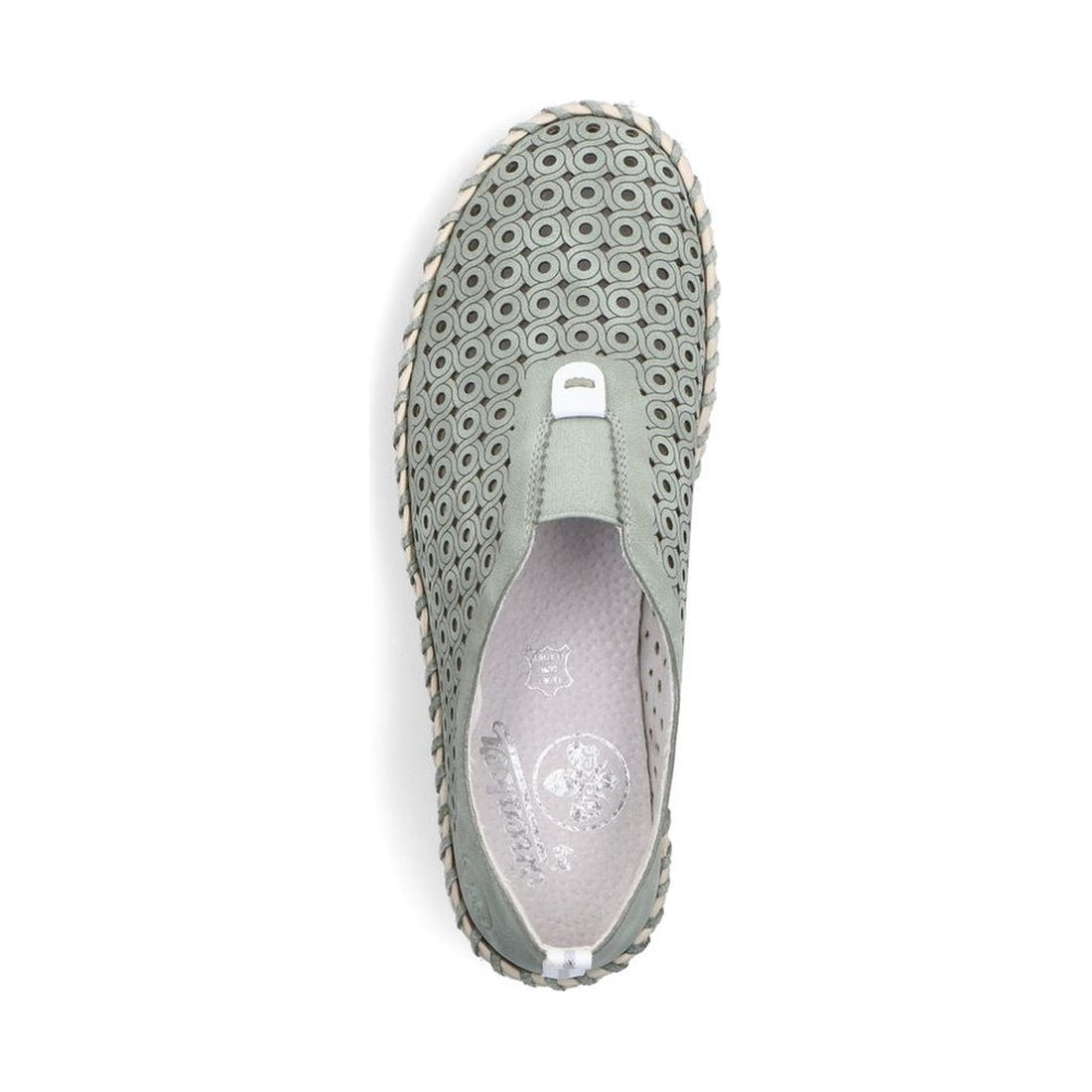 Rieker womens green leisure trainers | Vilbury London
