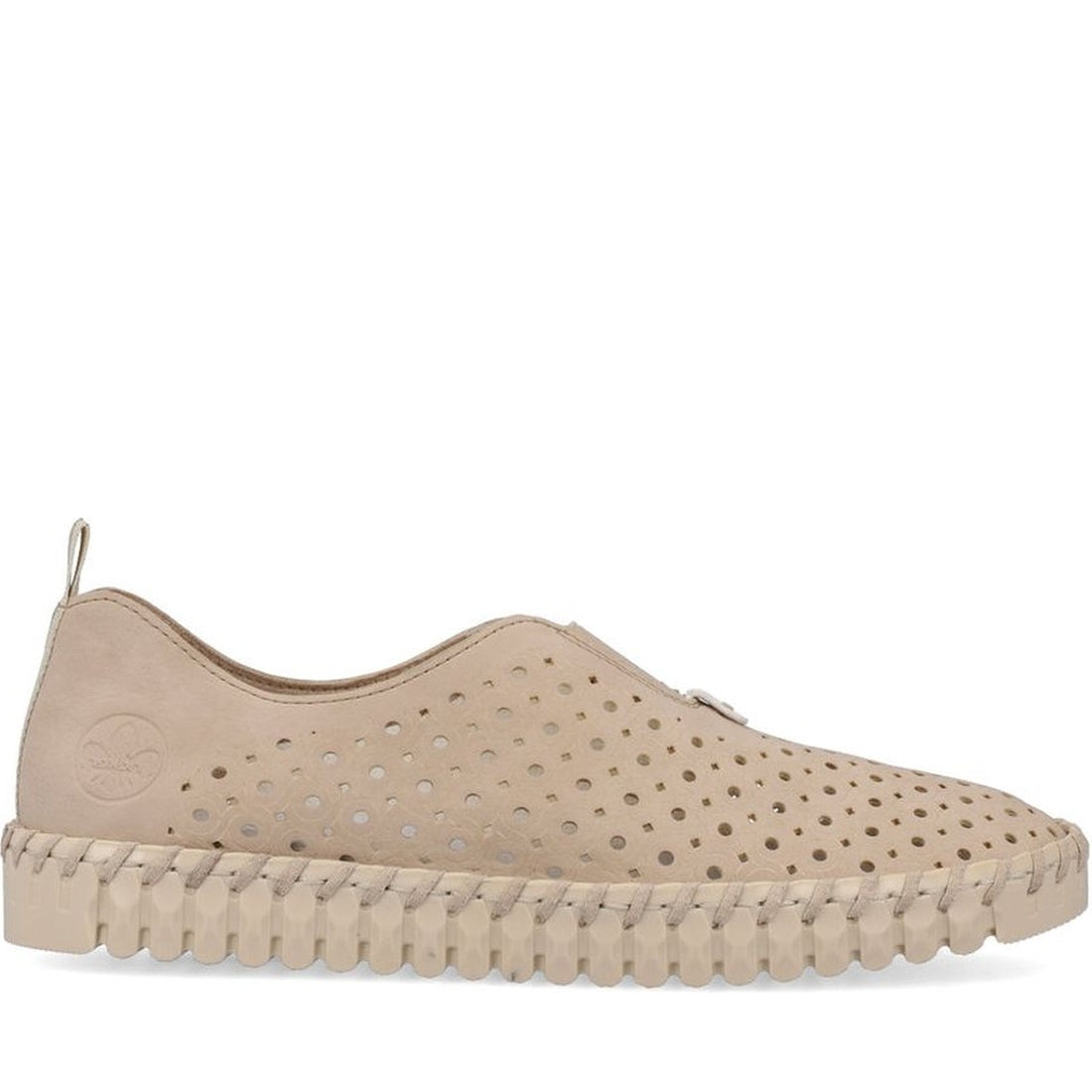 Rieker womens beige leisure trainers | Vilbury London