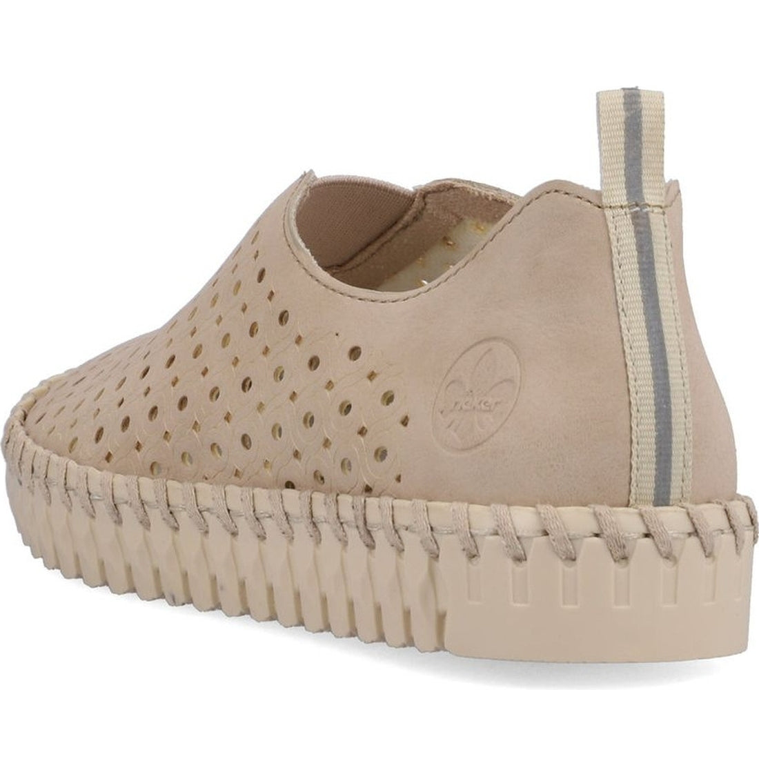 Rieker womens beige leisure trainers | Vilbury London