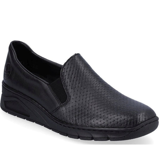 Rieker womens black leisure trainers | Vilbury London