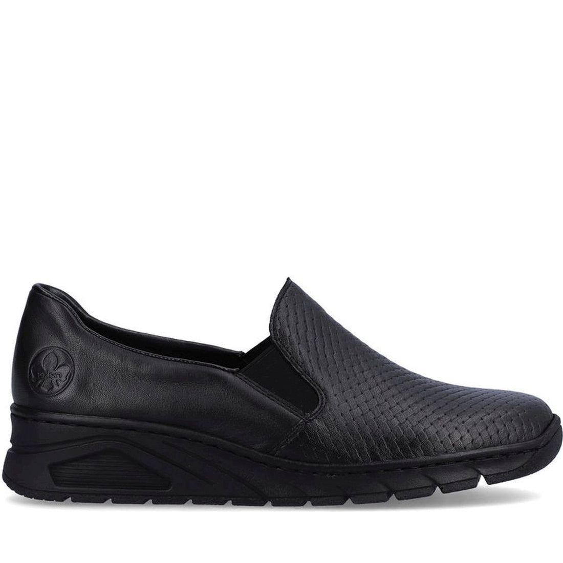 Rieker womens black leisure trainers | Vilbury London